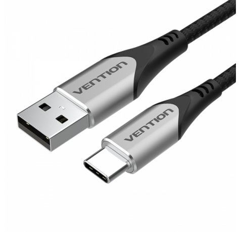 Vention Cable USB-A Macho a USB-C Macho 3A 60W 480Mbps - 0.5m - Color Gris