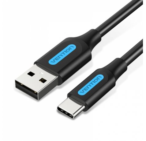 Vention Cable USB-A Macho a USB-C Macho 3A 60W 480Mbps - 0.25m - Color Negro