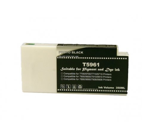 Compatible Epson T5961 Negro Photo Cartucho de Tinta Pigmentada para Stylus Pro 7700, 7890, 7900, 9700, 9890, 9900, WT7900