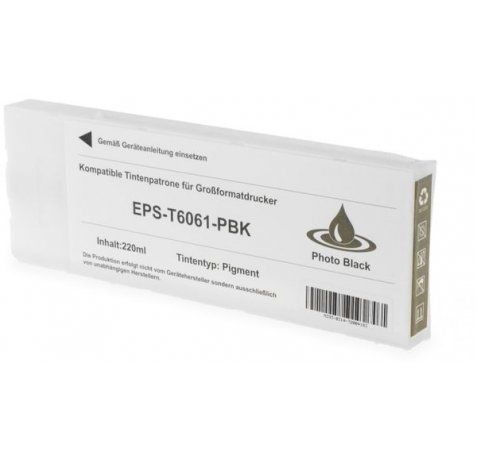 Compatible Epson T6061 Negro Photo Cartucho de Tinta Pigmentada C13T606100 para Epson Stylus Pro 4800 / 4880