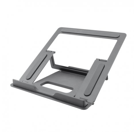 Coolbox ATRIL02 Soporte para Portatil hasta 17" - Aluminio - Plegable - Gomas Antideslizantes - Color Gris