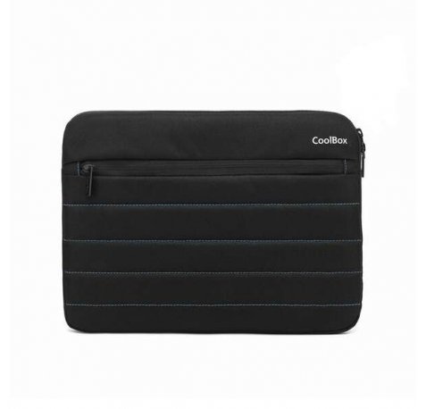 CoolBox Funda para Tablet/Netbook/Portatil hasta 13" - Acolchado - Tejido Impermeable - Cierre de Cremallera - Color Negro