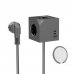 Coolbox Cubik Magnet Cubo Multienchufes de Sobremesa con 3 Tomas + 2x USB-C 20W max. - 1x USB-A 15W max. - Cable de 1,4m - Fijacion Magnetica - Color Gris