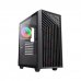 Coolbox GA300 GridLine Caja Torre ATX, Micro ATX, Mini-ITX - Lateral Cristal Templado - TamaÃ±o HDD 2.5", 3.5" - USB-A 3.0, USB-C y Audio - 3 Ventiladores ARGB 120mm - Soporta Refrigeracion Liquida - Color Negro
