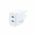 Coolbox Cargador de Pared GaN 35W USB-C/USB-C Carga Rapida - Compacto - Tecnologia GaN - Doble Puerto USB-C - Color Blanco