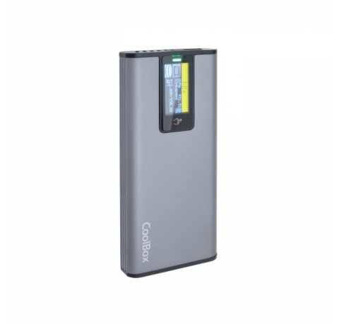 Coolbox MiniChase PS32 Caja SSD M.2 NVMe/SATA - Pantalla LCD - Compatibilidad Dual - Diseño Compacto - Color Gris