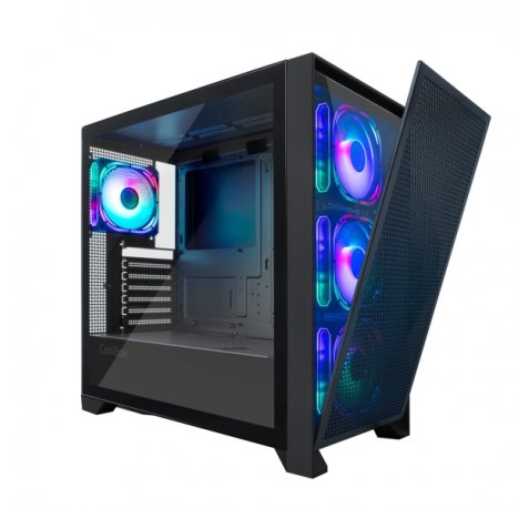 Coolbox COO-PACK-GMNG Pack Gaming Caja GE2000 + RefrigeraciÃ³n Liquida Infinite Liquid240 ARGB + Fuente CoolPower 750W + Kit Gaming XWing-2ares Jack 3.5mm + Alfombrilla - Iluminacion LED en 3 colores - Color Negro