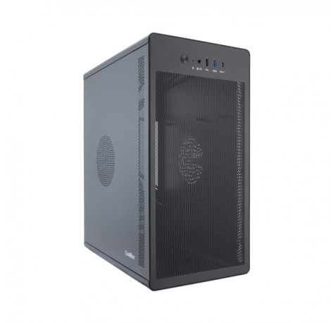 Coolbox M100 Caja Torre MicroATX - TamaÃ±o Disco Soportado 3.5", 2.5" - USB-A 3.2 Gen1, USB-C 3.2, USB-A 2.0 Gen1 y Audio HD - FullMetal - Color Negro