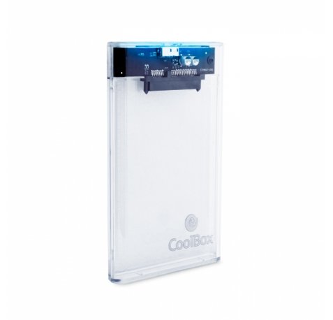 Coolbox SlimChase T-2533 Carcasa Externa Transparente - USB 3.0 - Diseño Slim - Alta Velocidad de Transferencia - Color Blanco