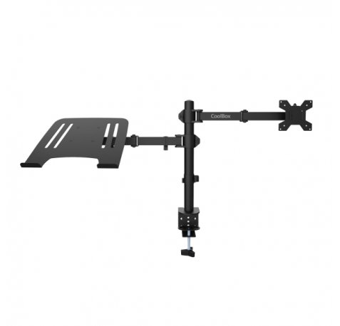 Coolbox MP01 Soporte de Mesa Giratorio e Inclinable para Portatil y Monitor/TV 8Kg de Hasta 32" - Color Negro
