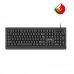 Coolbox TEC04DNIPT Teclado USB - Portugues - Lector Samartcard integrado - DNIe 4.0 y anteriores - Color Negro