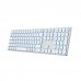 Coolbox Moonlight B431 Teclado Inalambrico - RF 2.4G y Bluetooth 5.1 - Teclas ABS Redondeadas Silencioso - Retroiluminado con 7 Colores - Bateria Recargable - Color Blanco