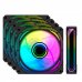 Coolbox Infinity Pro Kit 4 Ventiladores ARGB - Efecto Tunel de Infinito - Silencioso - Rodamiento Hidraulico - Gran Flujo de Aire - Color Negro