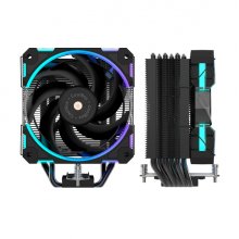 Coolbox H6 Ring ARGB Disipador Multizocalo - 6 Heatpipes - 240W TDP - Ventilador 120mm - Velocidad Max. 2000rpm - Iluminacion ARGB - Color Negro Coolbox H6 Ring ARGB Disipador Multizocalo - 6 Heatpipes - 240W TDP - Ventilador 120mm - Velocidad Max. 2000rpm - Iluminacion ARGB - Color Negro