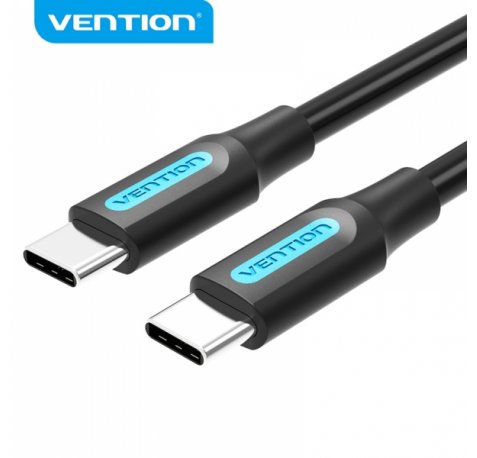 Vention Cable USB-C Macho a USB-C Macho - 1.5m 3A - PD60W - Color Negro