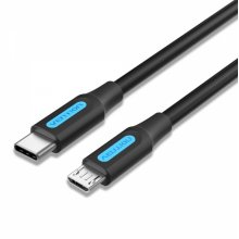 Vention Cable USB-C Macho a MicroUSB Macho - 2A 10W 480Mbps 2m - Color Negro
