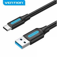 Vention Cable USB-A 3.0 Macho a USB-C Macho - 3A - 60W - 5Gbps - 0.5m - Color Negro