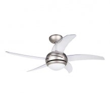 Orbegozo CP 54132 Ventilador de Techo - Silencioso y Eficiente - 5 Aspas Transparentes - 3 Velocidades - Mando a Distancia - Sistema Reversible - Ahorro Energetico