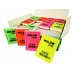 Milan Nata 2036 Goma de Borrar Rectangular - Plastico - Suave - Diseño Libro - Colores Fluorescentes Surtidos (36 uds)