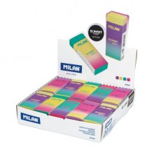 Milan Nata 320 Sunset Expositor con 20 Gomas de Borrar - Colores Surtidos