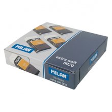 Milan Soft 5020 Gomas de Borrar para Bellas Artes - Envueltas Individualmente - Color Blanco (20 uds)