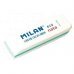 Milan Nata 612 Goma de Borrar Biselada - Plastico - Suave - No Abrasiva - Color Blanco (12 uds)