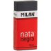 Milan Nata 7024 Goma de Borrar Rectangular - Plastico - Faja de Carton Roja - Envuelta Individualmente - Extra Suave - Color Negro (24 uds)