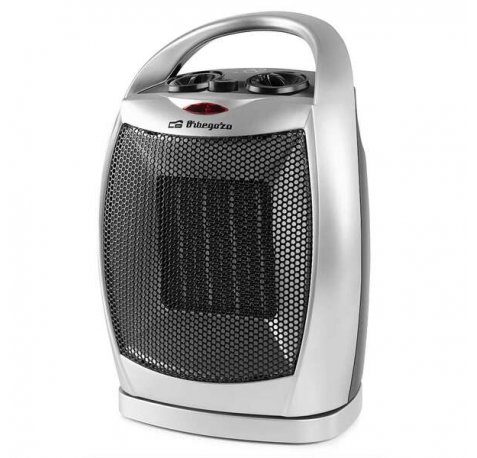Orbegozo CR 5021 Calefactor Ceramico Oscilante - Potencia 1500W - Termostato Ajustable - Funcion Ventilador - Proteccion Antivuelco y Sobrecalentamiento