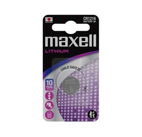 Maxell Pack de 1 Pila Litio de Boton CR1216 3V