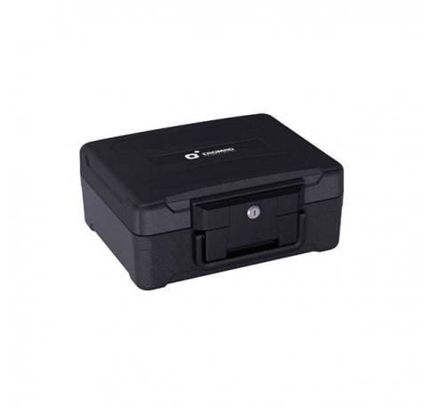 Cromad Firebox S1 Caja Fuerte - Resistente a Fuego y Agua - Cerradura de Llave - DiseÃ±o Robusto y Portatil - 155x365x285mm