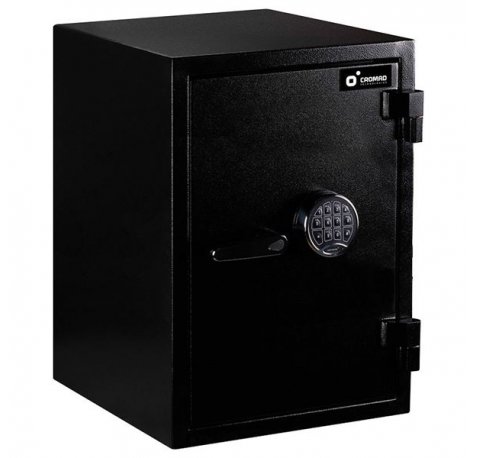 Cromad E14450 Caja Fuerte - Certificacion Europea ECB.S Nivel S2 - Cerradura Electronica con Teclado EASTHOUSE - Acero Macizo de Alta Resistencia - Sistema de Doble Bulon - 550x410x405mm