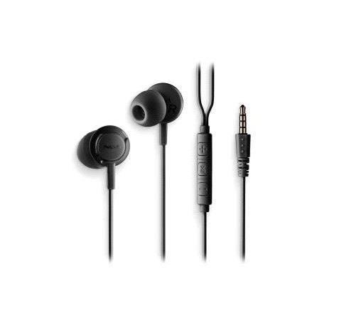 NGS CROSS DRIFT Auriculares Intraurales con Microfono - Jack 3.5mm - Boton Multifuncion - Color Negro