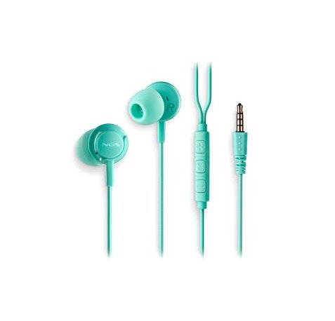 NGS CROSS DRIFT Auriculares Intraurales con Microfono - Jack 3.5mm - Boton Multifuncion - Color Verde
