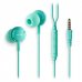 NGS CROSS DRIFT Auriculares Intraurales con Microfono - Jack 3.5mm - Boton Multifuncion - Color Verde