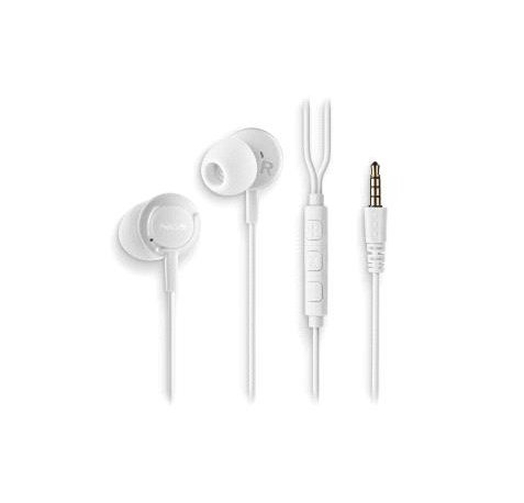 NGS CROSS DRIFT Auriculares Intraurales con Microfono - Jack 3.5mm - Boton Multifuncion - Color Blanco