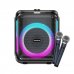 Coolsound Partybox Altavoz Karaoke 8" - Bluetooth - 30W - Iluminacion RGB - 2 Microfonos Inalambricos Incluidos - Entrada para Instrumentos y Microfonos Adicionales - Color Negro