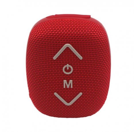 Coolsound Riderbeat Altavoz Bluetooth True Wireless 7W - Autonomia hasta 3h - USB, MicroSD y Aux - Funcion Manos Libres - Radio FM - Soporte Para Manillar - Color Rojo