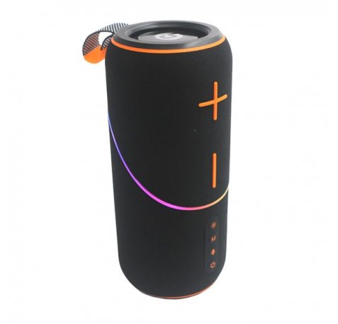 Coolsound Rainbow Beat Altavoz Bluetooth True Wireless 20W - Autonomia hasta 3h - USB, MicroSD y Aux - Funcion Manos Libres - Radio FM - Iluminacion RGB - Color Negro