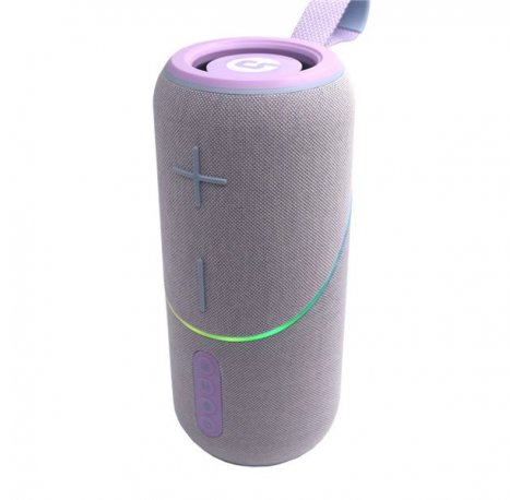 Coolsound Rainbow Beat Altavoz Bluetooth True Wireless 20W - Autonomia hasta 3h - USB, MicroSD y Aux - Funcion Manos Libres - Radio FM - Iluminacion RGB - Color Violeta