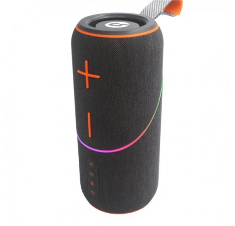 Coolsound Rainbow Beat Altavoz Bluetooth True Wireless 20W - Autonomia hasta 3h - USB, MicroSD y Aux - Funcion Manos Libres - Radio FM - Iluminacion RGB - Color Gris