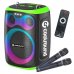 Coolsound Blast Altavoz Karaoke - 8" - 60W RMS - Iluminacion RGB - Bluetooth, USB, Tarjeta TF y Auxiliar - 2 Microfonos Inalambricos Incluidos - Mando a Distancia - Color Verde