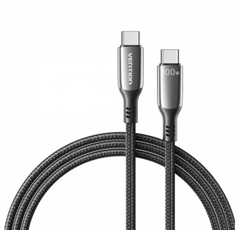 Vention Cable USB-C Macho a USB-C Macho - 2m - 5A - PD100W - Color Negro
