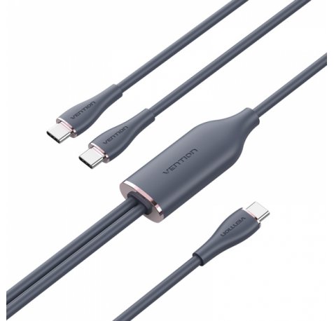 Vention Cable USB-C Macho a 2xUSB-C Macho - 1.5m - Color Verde