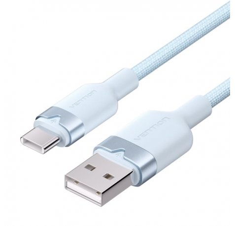 Vention Cable USB-C 2.0 a USB-A 3A 60W - 2m - Trenzado - Color Azul