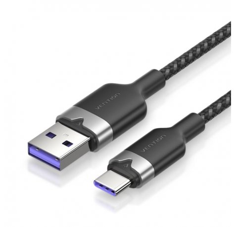 Vention Cable USB-C 2.0 a USB-A 6A 100W - 2m - Trenzado - Color Negro