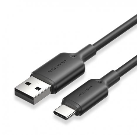 Vention Cable USB-C 2.0 a USB-A 3A 60W - 2m - PVC - Color Negro