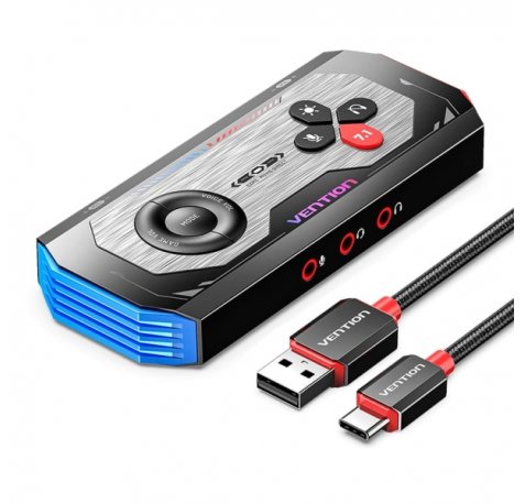 Vention Tarjeta de Sonido Gaming USB-C - 7.1 - Color Gris