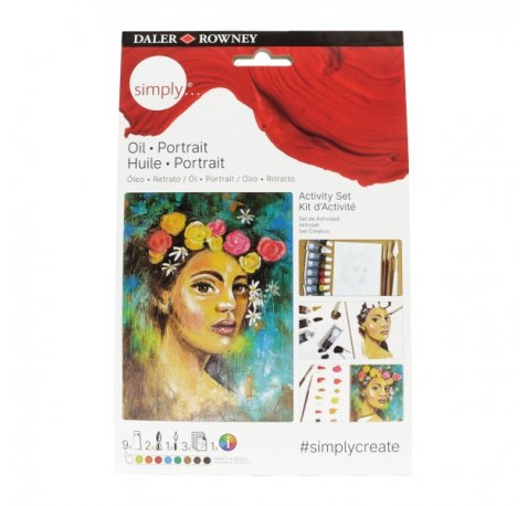 Daler Rowney Simply Activity Pack de 16 Piezas - PÃ¬ntura al Oleo - Tematica Retrato - Colores Surtidos