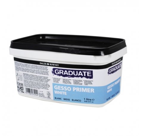 Daler Rowney Graduate Gesso Imprimacion - Bote de Plastico - 1L - Color Blanco