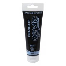 Daler Rowney Graduate Pintura Acrilica - Tubo de Plastico - 120ml - Color Negro